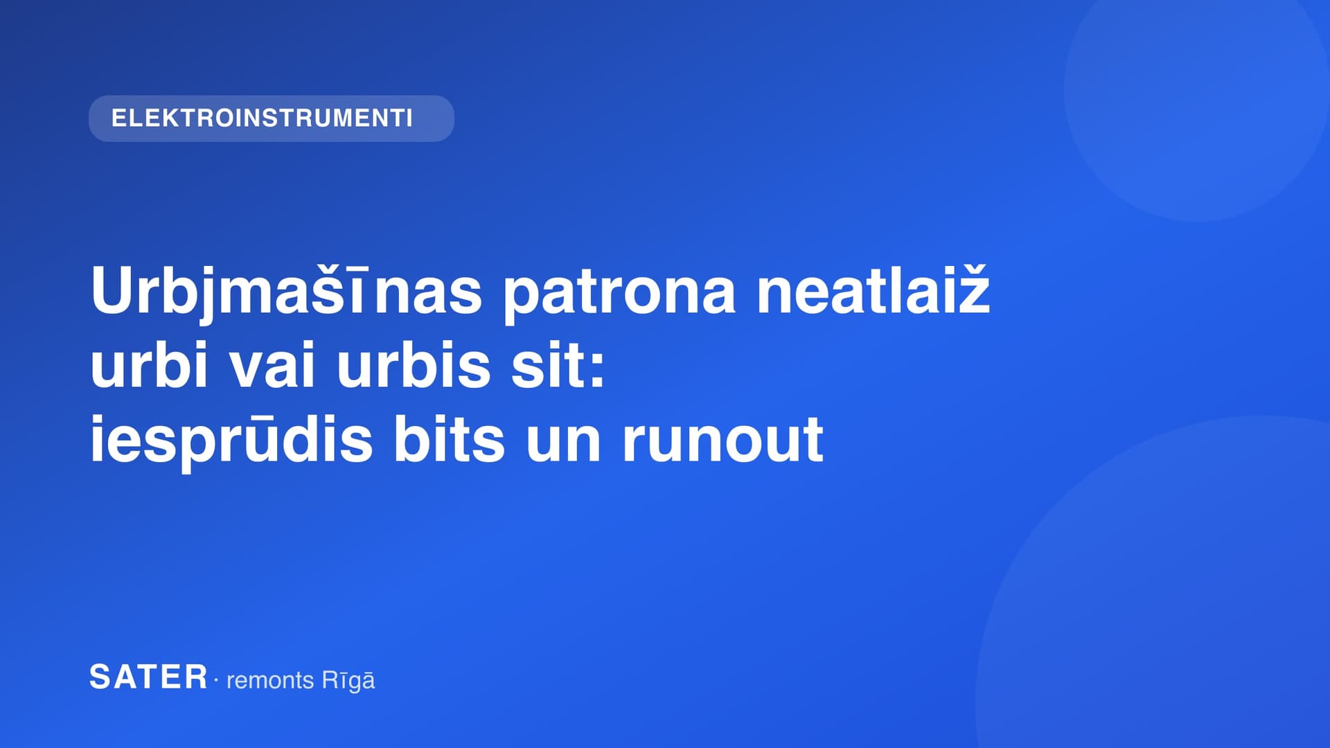 Urbjmašīnas patrona neatlaiž urbi vai urbis sit: iesprūdis bits un runout