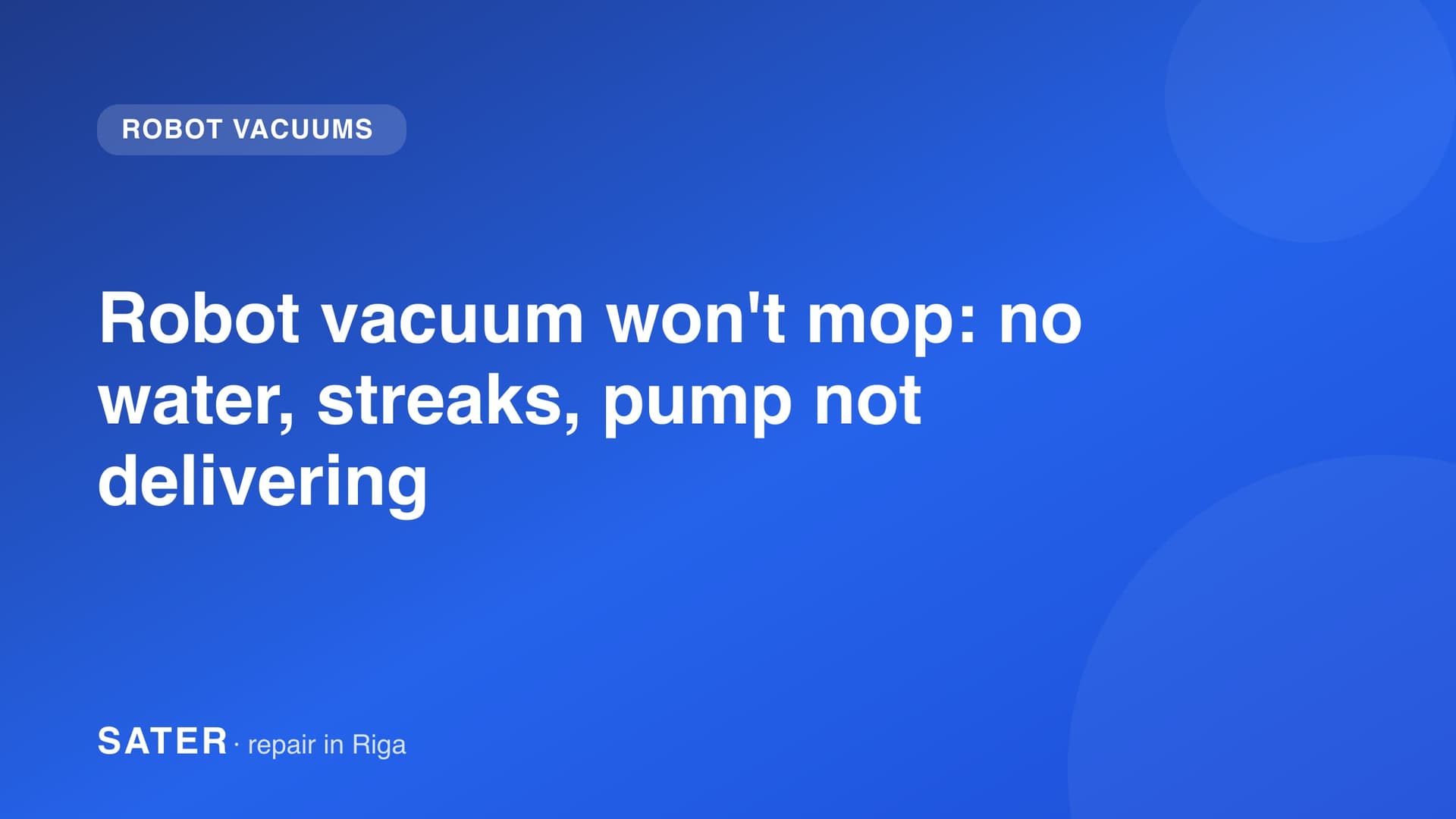 Robot vacuum with a wet-cleaning pad on the floor of a Riga apartment